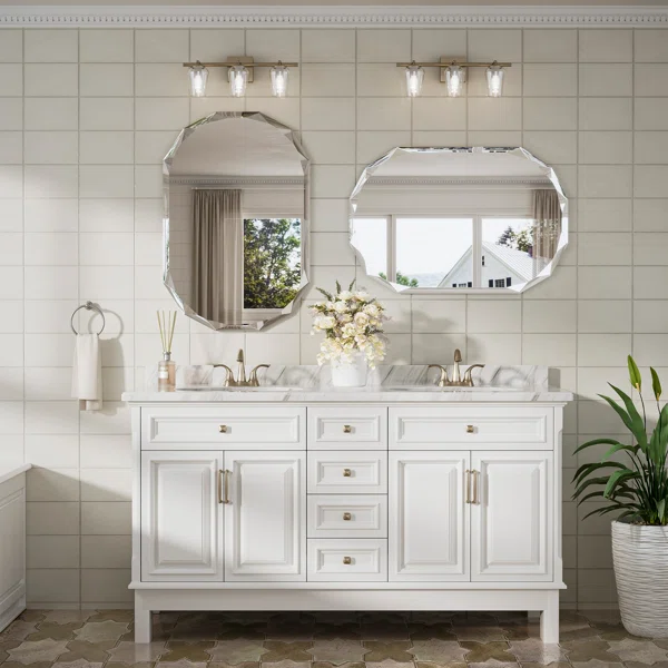 Pearlette Beveled Frameless Octagon Mirror - Image 2
